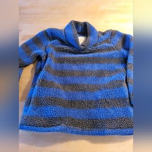 Boden boys striped fleece blue/charcoal